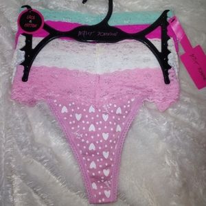 NWT 5pc lacey soft colorful sexy thongs